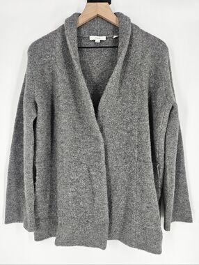 Vince Gray Wool Alpaca Blend Single Snap Closure Cardigan Size XS